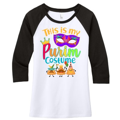 This Is My Purim Costume Women's Tri-Blend 3/4-Sleeve Raglan Shirt