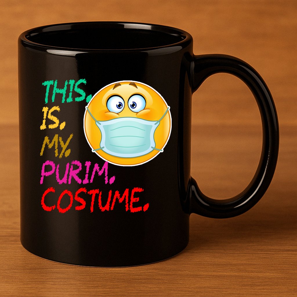 This Is My Purim Costume Quarantine 11oz C Handle Ceramic Mug