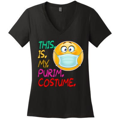 This Is My Purim Costume Quarantine Women's V-Neck T-Shirt