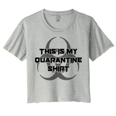 This Is My Quarantine Shirt Social Distancing Women's Crop Top Tee