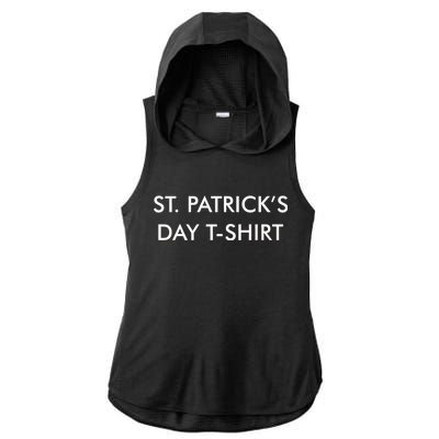 This Is My St. Patrick's Day Shirt Text Logo Ladies PosiCharge Tri-Blend Wicking Draft Hoodie Tank