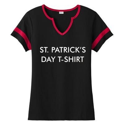 This Is My St. Patrick's Day Shirt Text Logo Ladies Halftime Notch Neck Tee