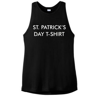 This Is My St. Patrick's Day Shirt Text Logo Ladies PosiCharge Tri-Blend Wicking Tank