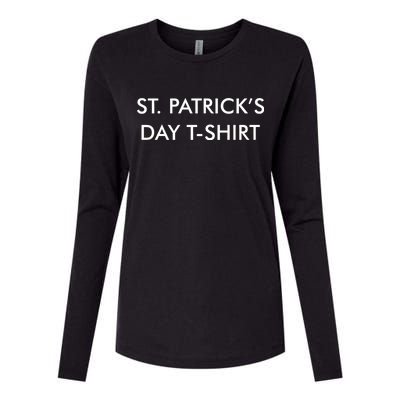 This Is My St. Patrick's Day Shirt Text Logo Womens Cotton Relaxed Long Sleeve T-Shirt