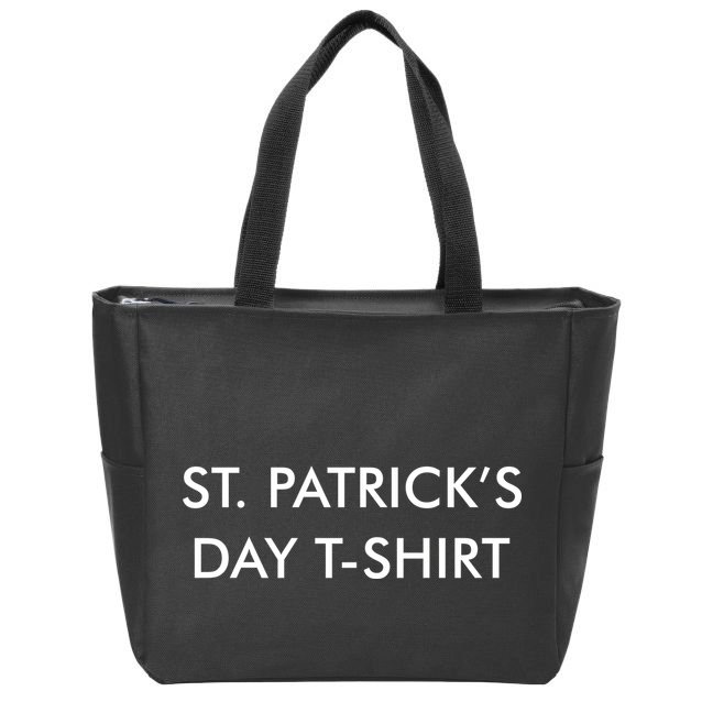This Is My St. Patrick's Day Shirt Text Logo Zip Tote Bag