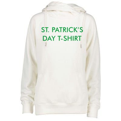 This Is My St. Patrick's Day Shirt Text Logo Womens Funnel Neck Pullover Hood