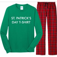 This Is My St. Patrick's Day Shirt Text Logo Long Sleeve Pajama Set