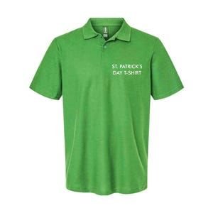 This Is My St. Patrick's Day Shirt Text Logo Softstyle Adult Sport Polo