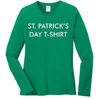 This Is My St. Patrick's Day Shirt Text Logo Ladies Long Sleeve Shirt