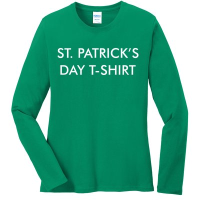 This Is My St. Patrick's Day Shirt Text Logo Ladies Long Sleeve Shirt