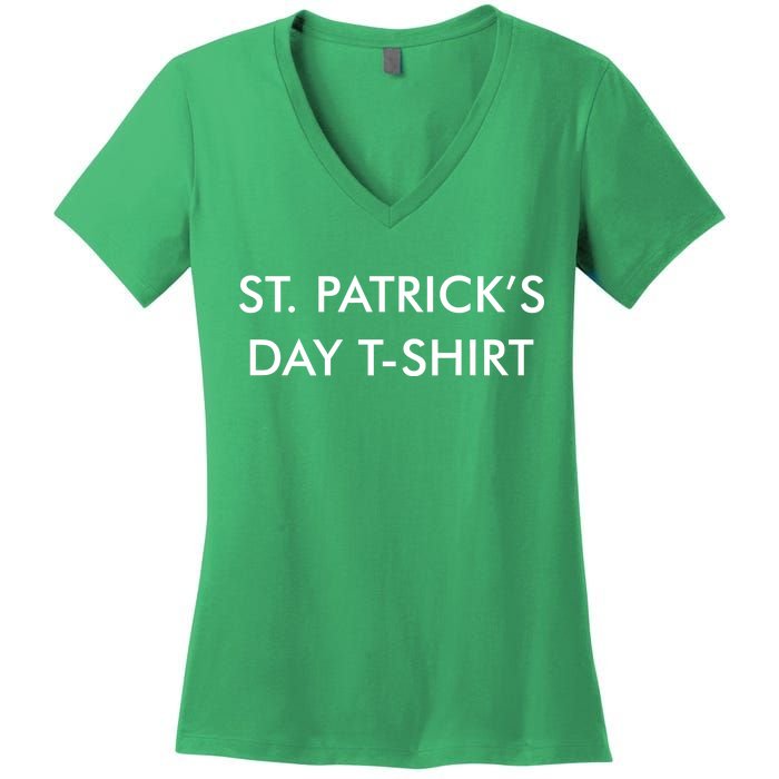 This Is My St. Patrick's Day Shirt Text Logo Women's V-Neck T-Shirt