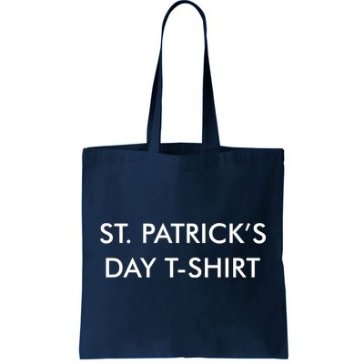 This Is My St. Patrick's Day Shirt Text Logo Tote Bag