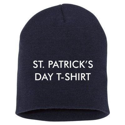 This Is My St. Patrick's Day Shirt Text Logo Short Acrylic Beanie