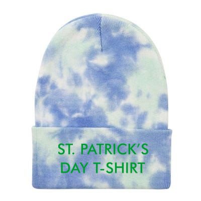 This Is My St. Patrick's Day Shirt Text Logo Tie Dye 12in Knit Beanie