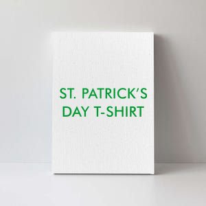 This Is My St. Patrick's Day Shirt Text Logo Canvas