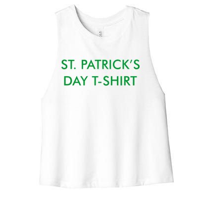 This Is My St. Patrick's Day Shirt Text Logo Women's Racerback Cropped Tank