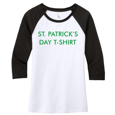 This Is My St. Patrick's Day Shirt Text Logo Women's Tri-Blend 3/4-Sleeve Raglan Shirt