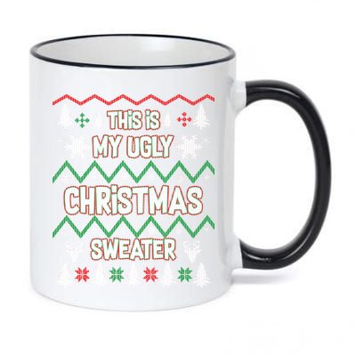 This Is My Ugly Christmas Sweater 11oz Black Color Changing Mug