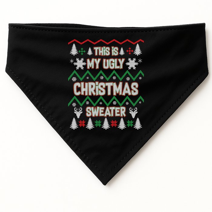 This Is My Ugly Christmas Sweater USA-Made Doggie Bandana