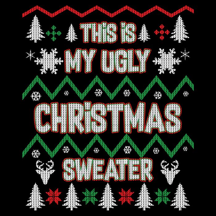 This Is My Ugly Christmas Sweater Drawstring Bag