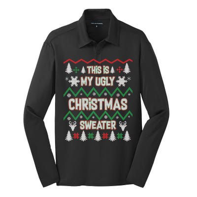 This Is My Ugly Christmas Sweater Silk Touch Performance Long Sleeve Polo