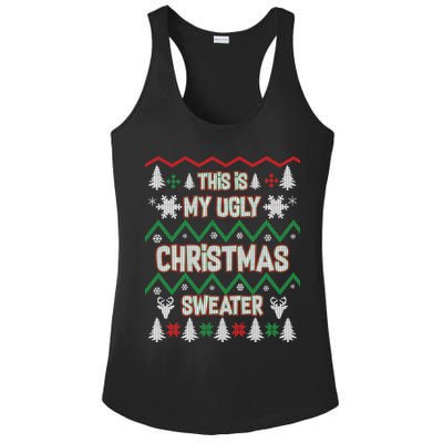 This Is My Ugly Christmas Sweater Ladies PosiCharge Competitor Racerback Tank
