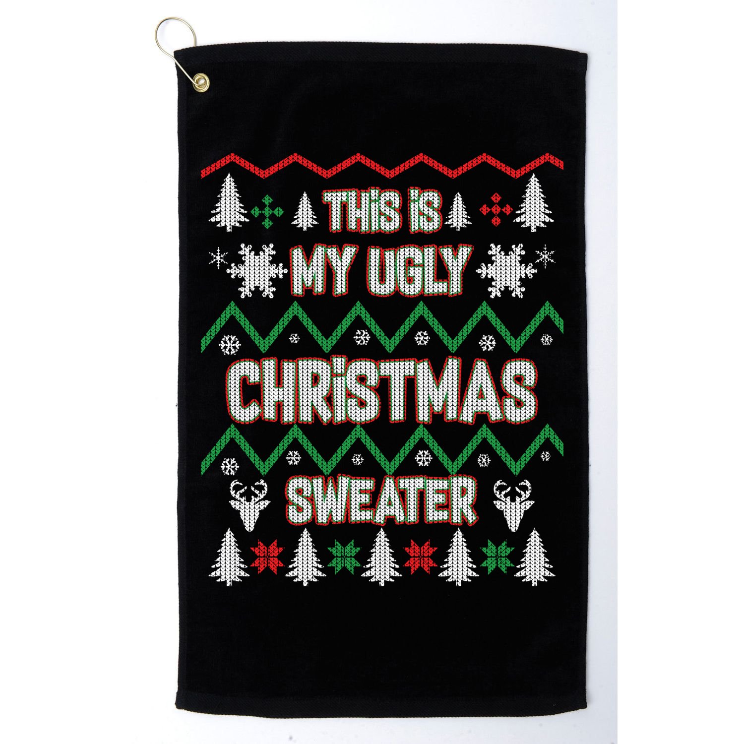 This Is My Ugly Christmas Sweater Golf Towel