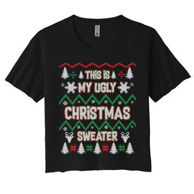 This Is My Ugly Christmas Sweater Crop Top