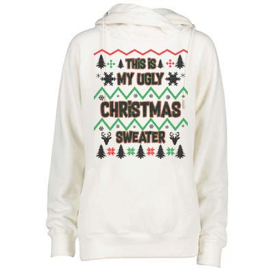 This Is My Ugly Christmas Sweater Womens Funnel Neck Pullover Hood