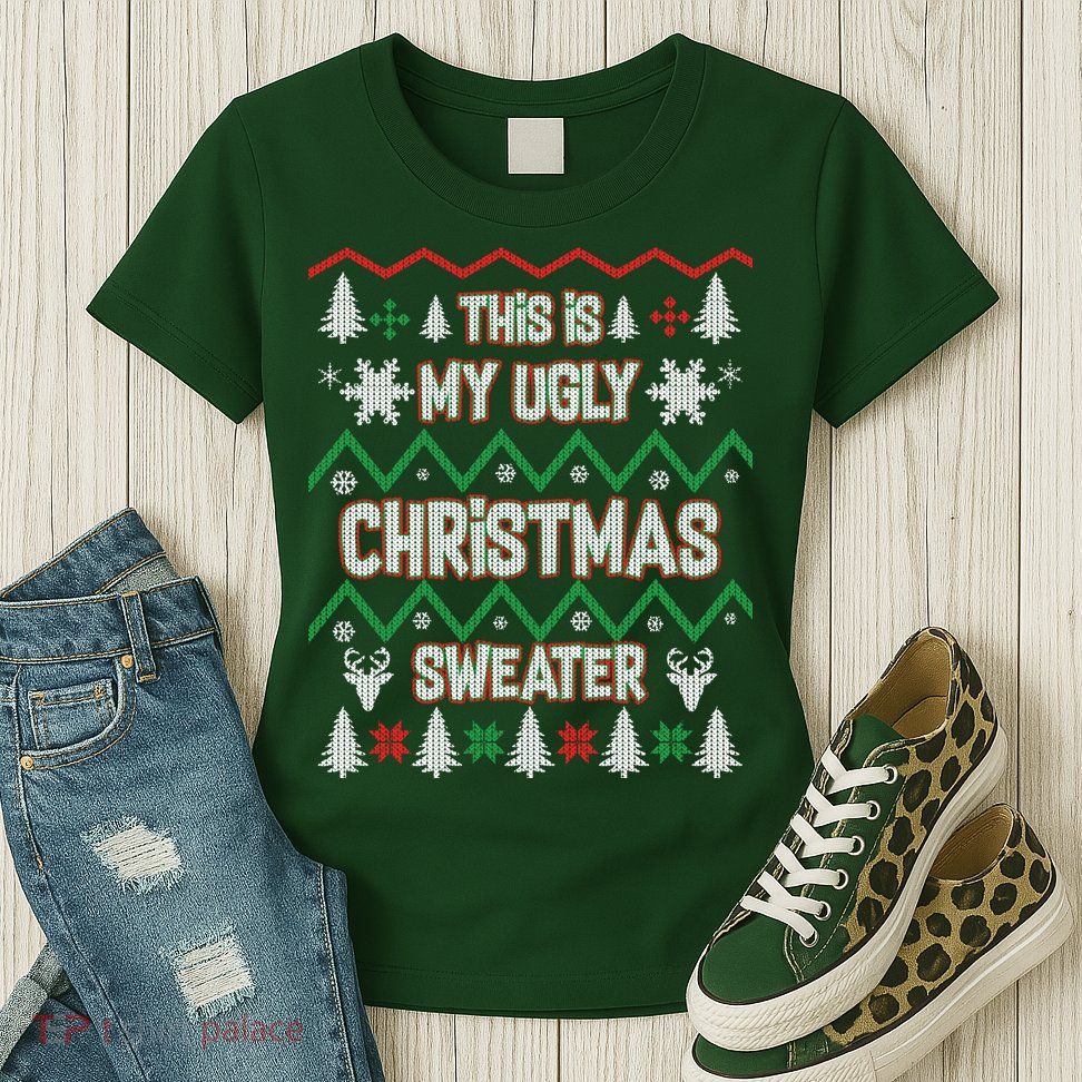 This Is My Ugly Christmas Sweater Womens T-Shirt
