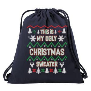 This Is My Ugly Christmas Sweater Drawstring Bag