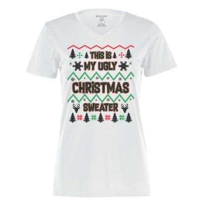 This Is My Ugly Christmas Sweater Women's Momentum V-Neck T-Shirt