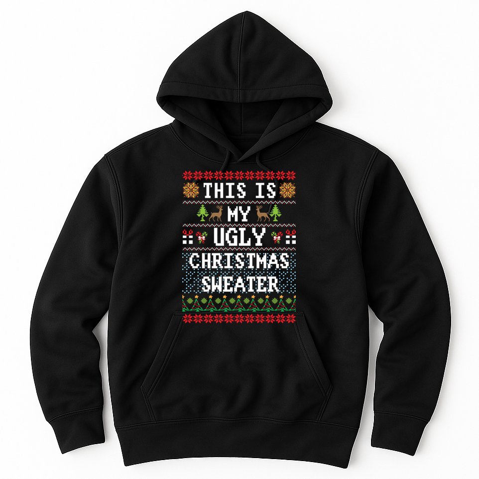 This Is My Ugly Christmas Sweater Party Funny Hoodie