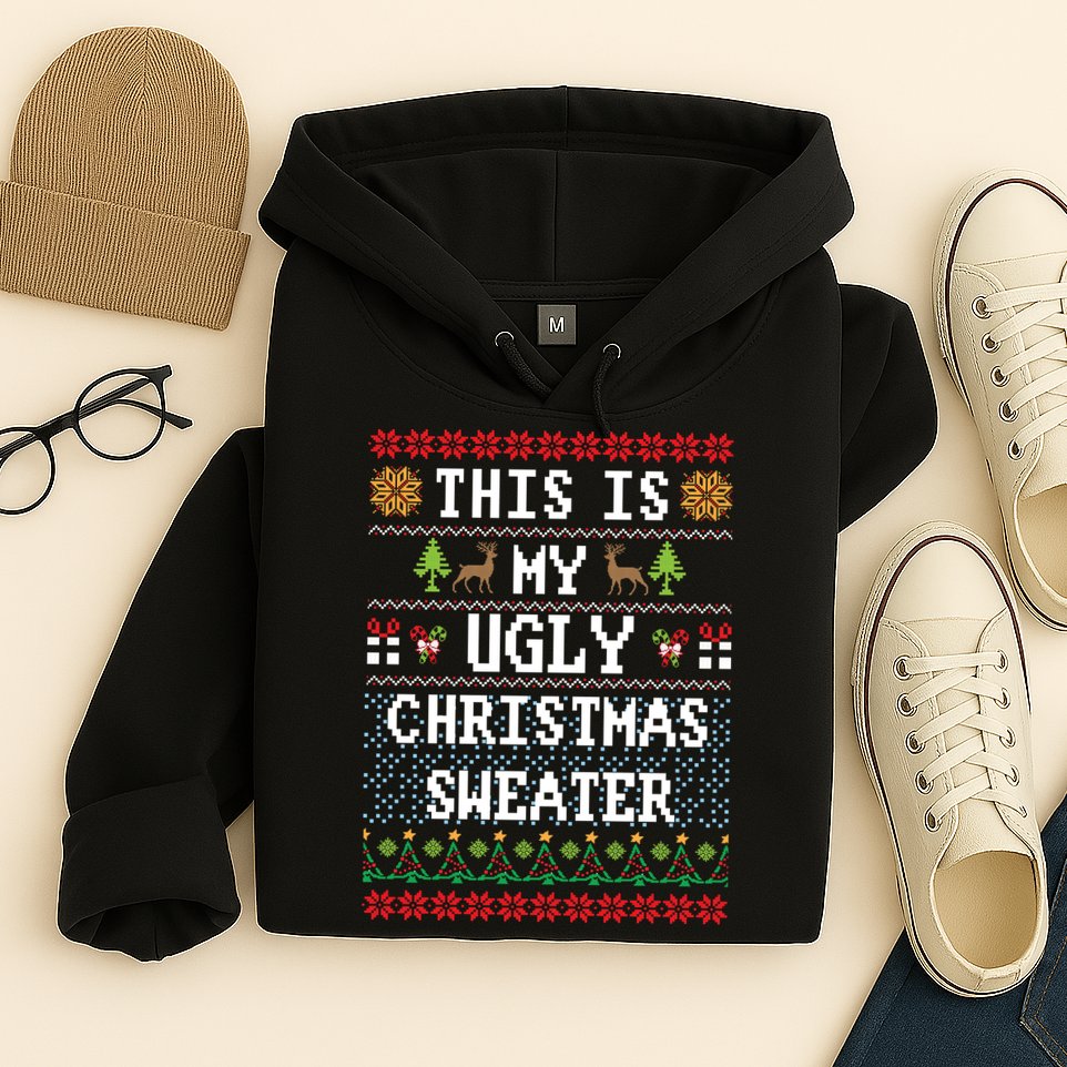 This Is My Ugly Christmas Sweater Party Funny Hoodie