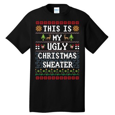 This Is My Ugly Christmas Sweater Party Funny Tall T-Shirt