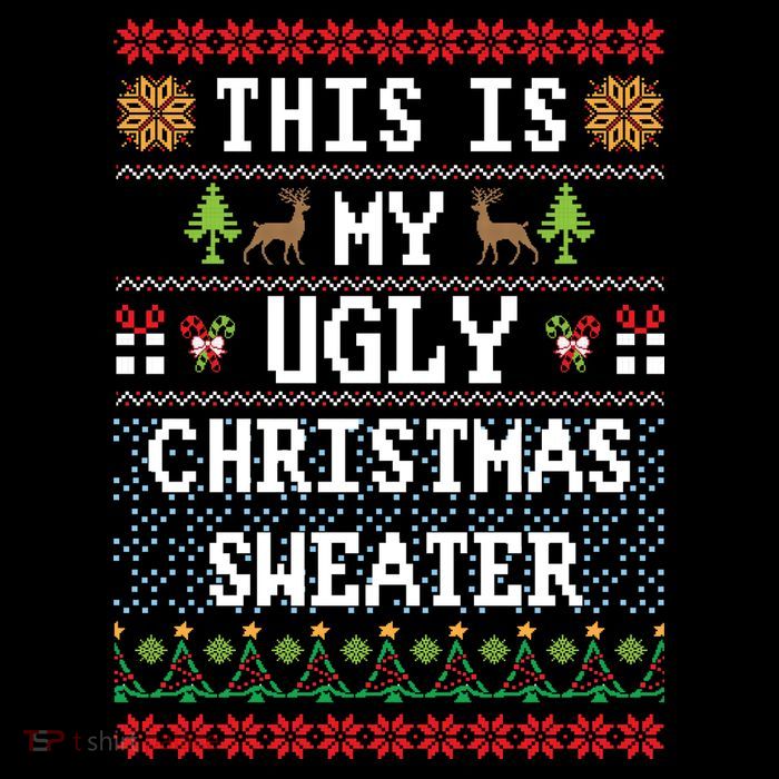 This Is My Ugly Christmas Sweater Party Funny Button