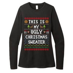 This Is My Ugly Christmas Sweater Party Funny Womens CVC Long Sleeve Shirt