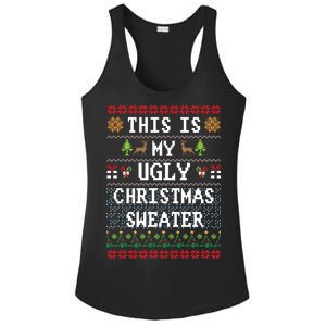 This Is My Ugly Christmas Sweater Party Funny Ladies PosiCharge Competitor Racerback Tank