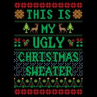 This Is My Ugly Christmas Sweater Party Funny 16oz Travel Tumbler