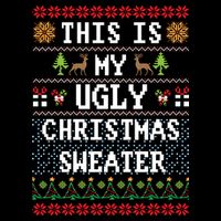 This Is My Ugly Christmas Sweater Party Funny Youth Performance Sprint T-Shirt