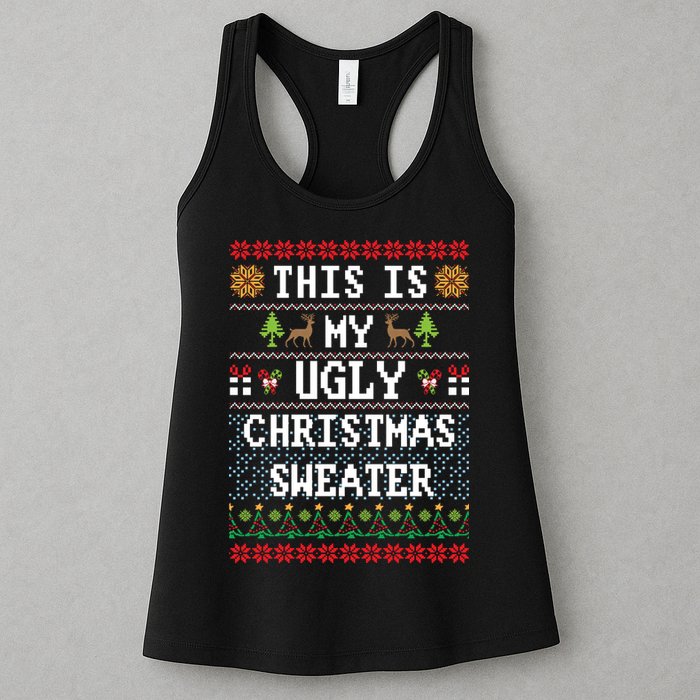 This Is My Ugly Christmas Sweater Party Funny Womens Tank Top