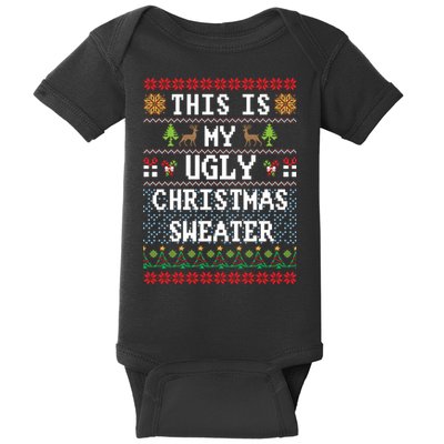 This Is My Ugly Christmas Sweater Party Funny Baby Bodysuit