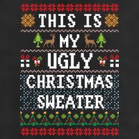 This Is My Ugly Christmas Sweater Party Funny Golf Towel