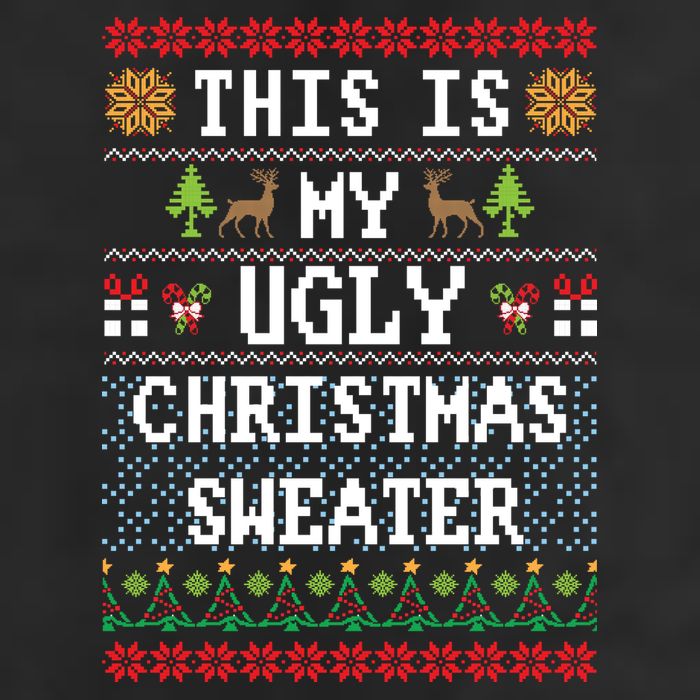 This Is My Ugly Christmas Sweater Party Funny Golf Towel