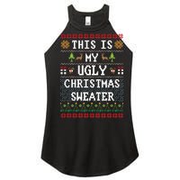 This Is My Ugly Christmas Sweater Party Funny Women's Perfect Tri Rocker Tank