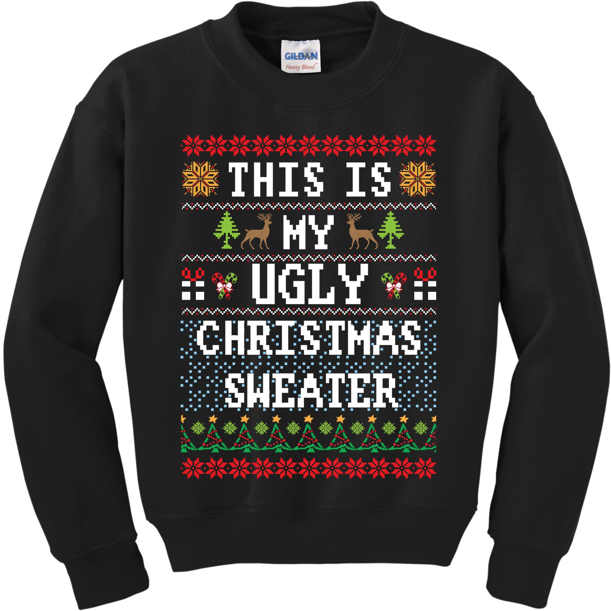 This Is My Ugly Christmas Sweater Party Funny Kids Sweatshirt