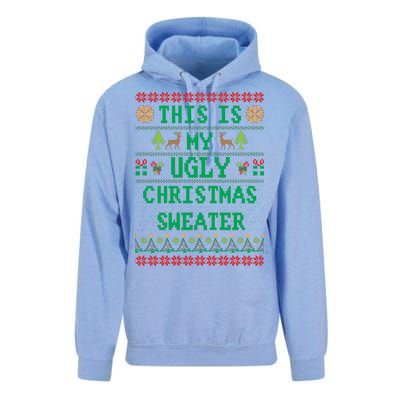 This Is My Ugly Christmas Sweater Party Funny Unisex Surf Hoodie