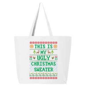 This Is My Ugly Christmas Sweater Party Funny 25L Jumbo Tote