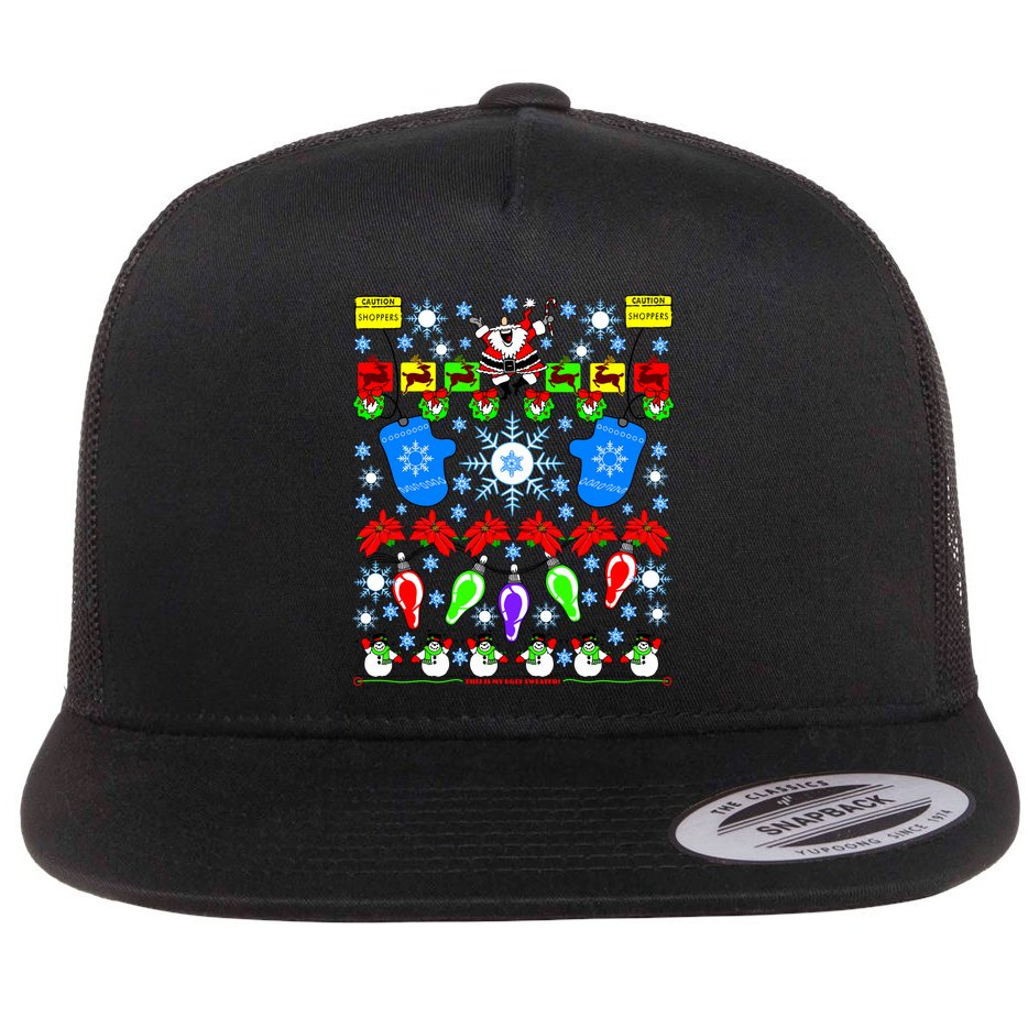 This Is My Ugly Christmas Sweater Shoppers Flat Bill Trucker Hat