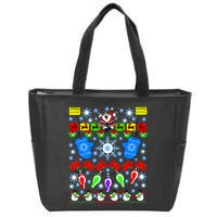This Is My Ugly Christmas Sweater Shoppers Zip Tote Bag